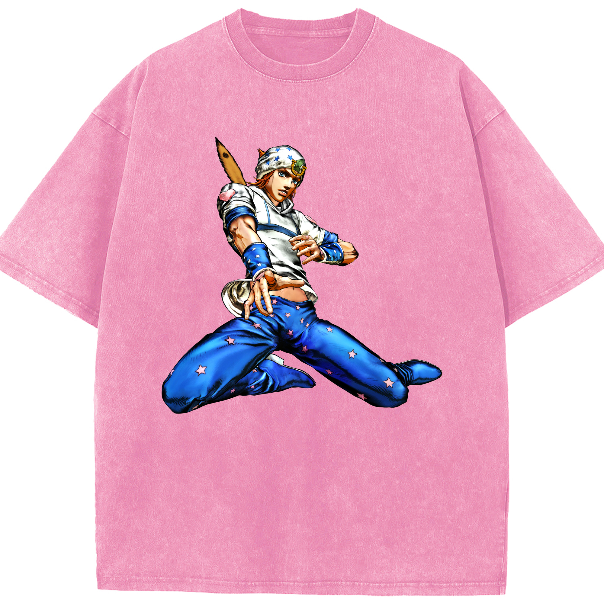 （画像用） ジョジョの奇妙な冒険 ジョナサン?ジョースター JoJo's Bizarre Adventure Jonathan Joestar 綿100% ヴィンテージ風 半袖Tシャツ（フロントプリント）
